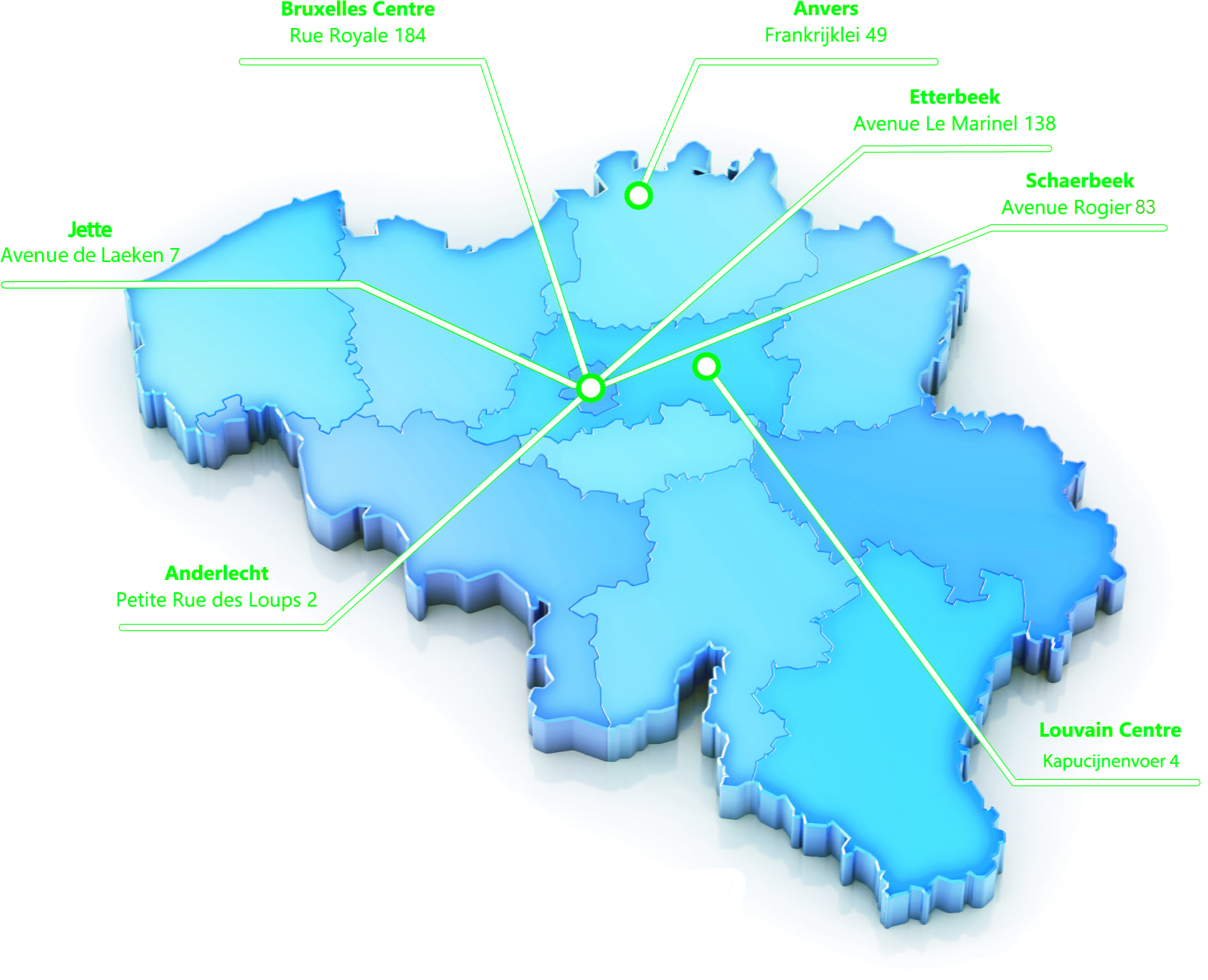 Belgium map agencies 72 dpi